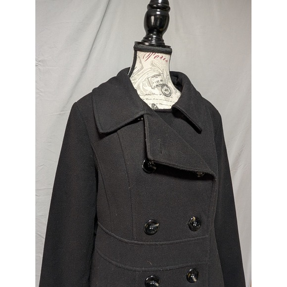 Style & Co.‎ Women's Black Double Breasted Lined Pea Coat Size Large Petite - Picture 2 of 13